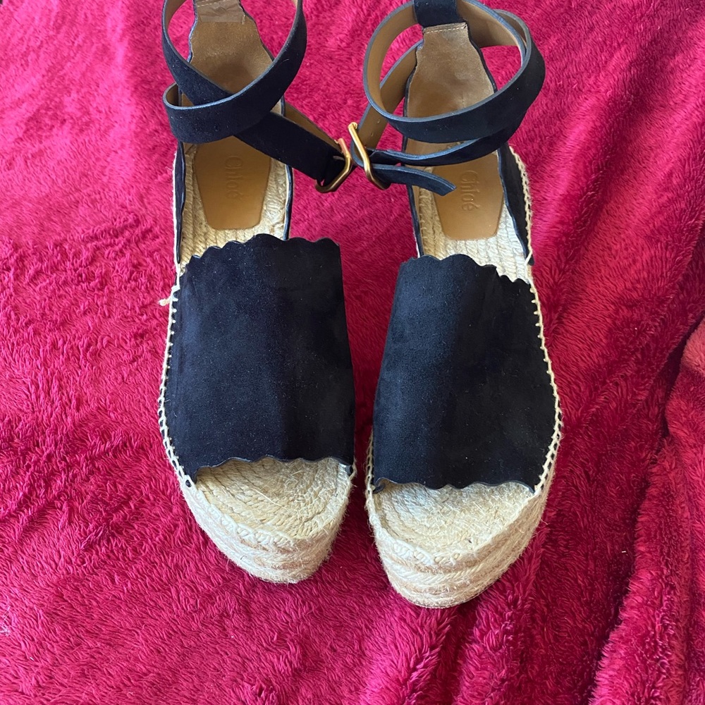 Chloe Lauren scalloped espadrilles